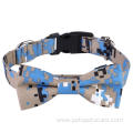 Friendly Camo Luxury Removable Bow Tie Dog Collar